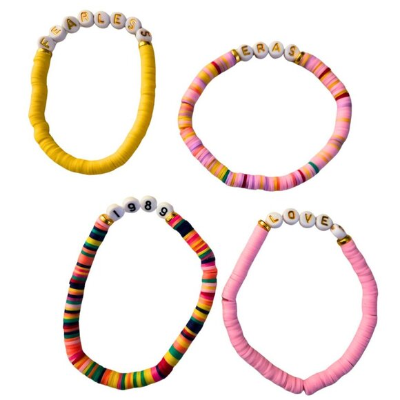 Taylor Swift Inspired Friendship Bracelets 10 Colorful Beaded Set Swifties Fans - Picture 4 of 8